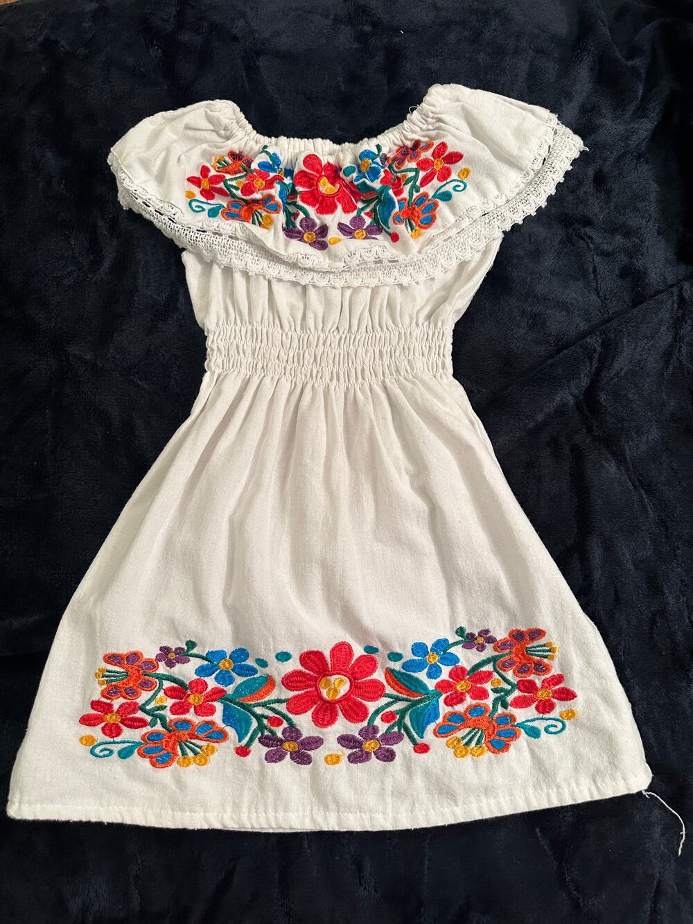 GIRLS' EMBROIDERED BOHO PEASANT Dress – 4–5T